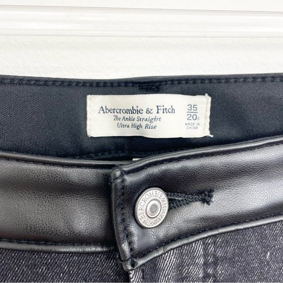 Abercrombie Mixed Fabric Ultra High Rise Ankle Straight Jean - Picture 6 of 10